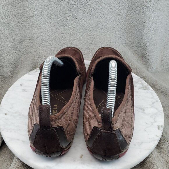 Merrell Shoes Womens Size 9 Coffee Bean Brown Suede Bisect Loafer - Picture 7 of 10
